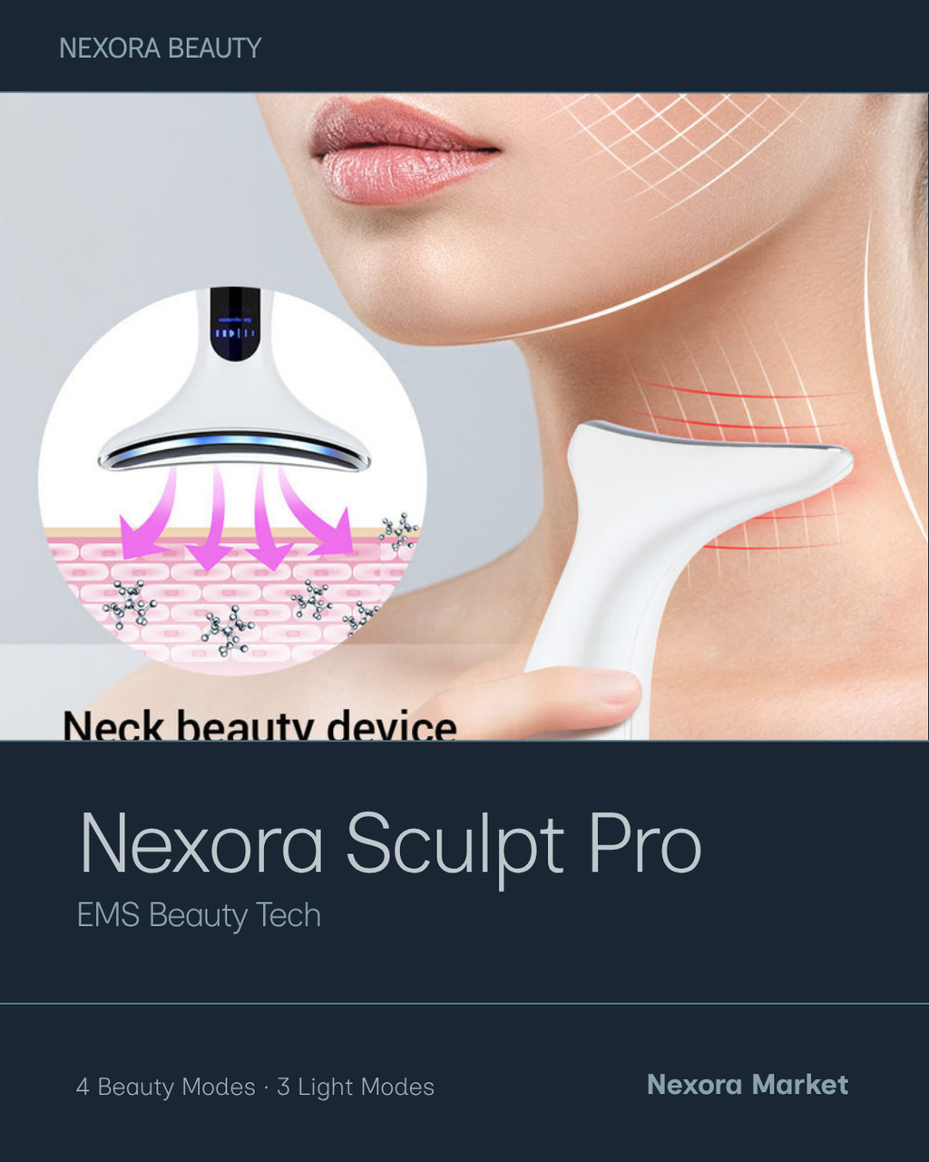 Nexora Sculpt Pro – EMS Face & Neck Beauty Device